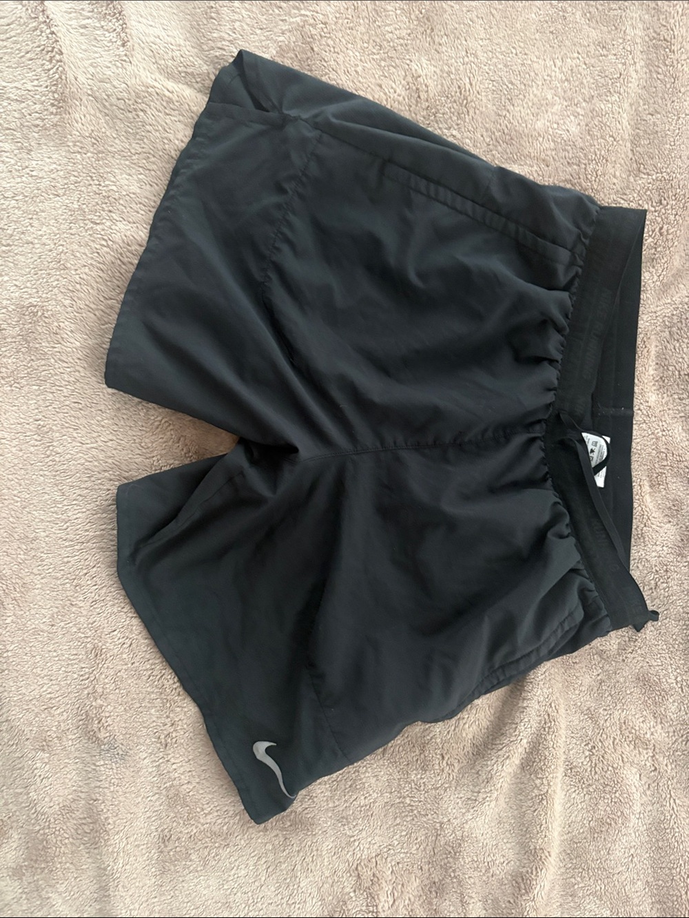 Nike Black Women’s Running Shorts with Reflective Swoosh